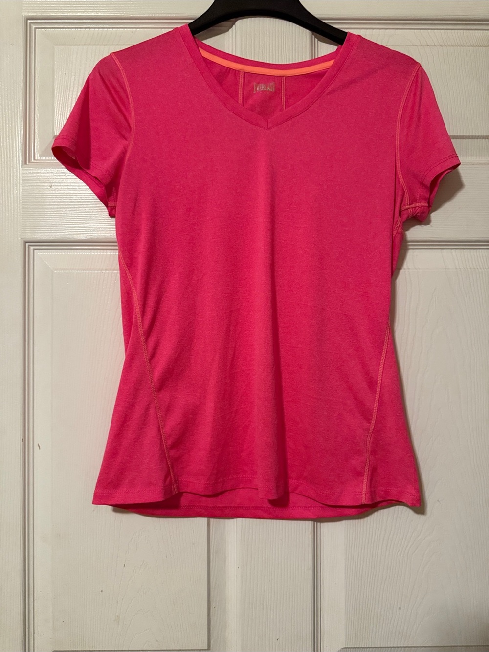 Everlast Women's Short-Sleeve V-Neck Tee in Hot Pink